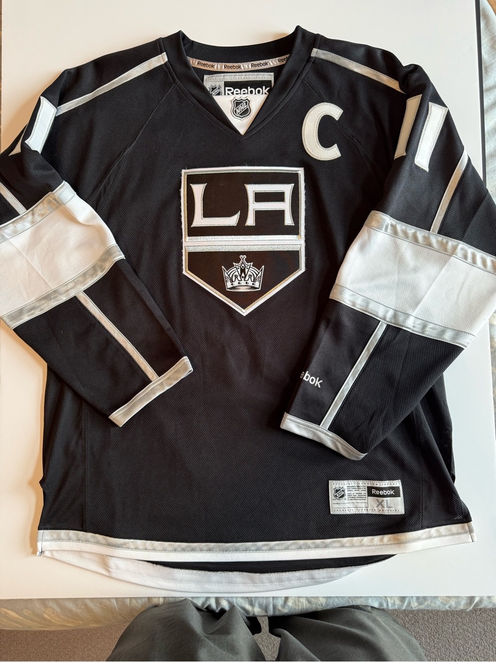 Reebok LA Kings Anze Kopitar Hockey Jersey with Silver Accents